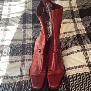Woman’s Red Leather Boots